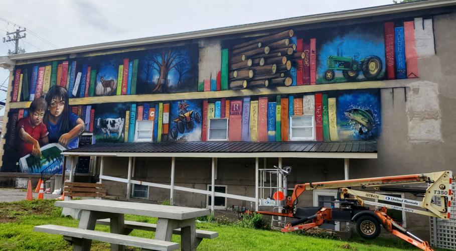 “Lewis Countyisms” featured on massive mural at Croghan library