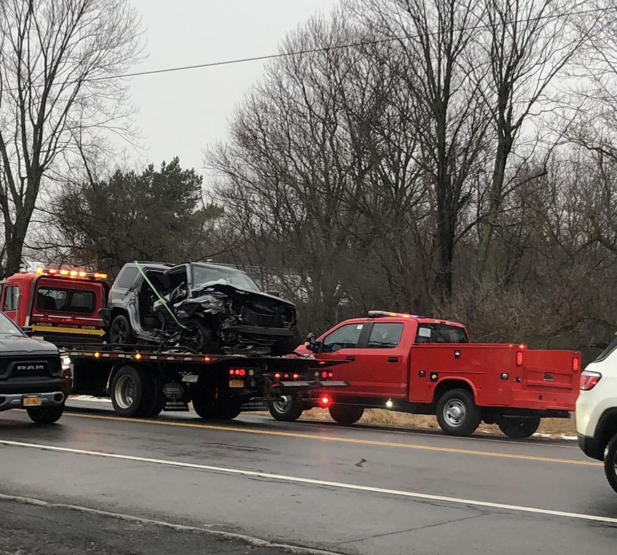 Daughter witnesses father getting in car crash near Watertown; three