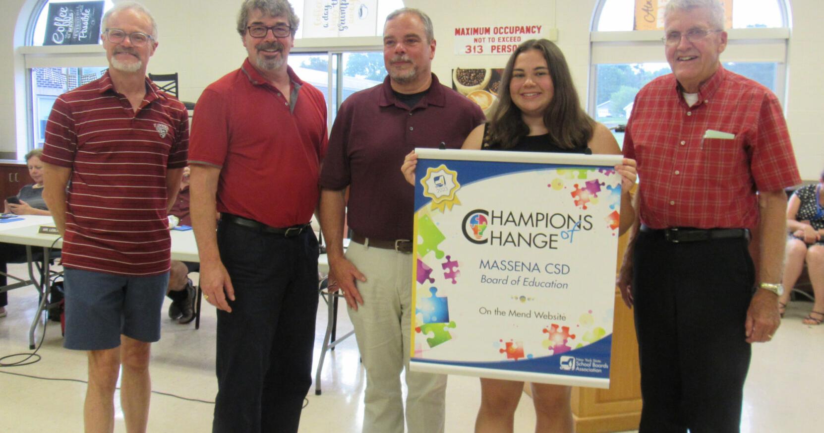 Massena Central School District earns third 'Champions of Change' recognition | Education - Vimarsana News