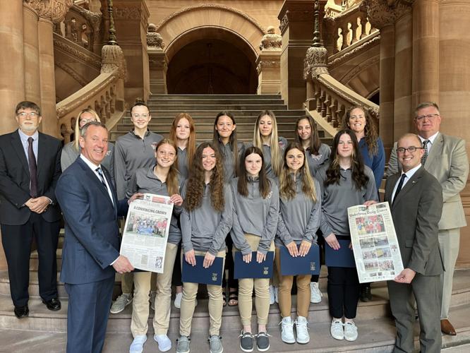 Hammond Central girls varsity basketball team visits Albany after