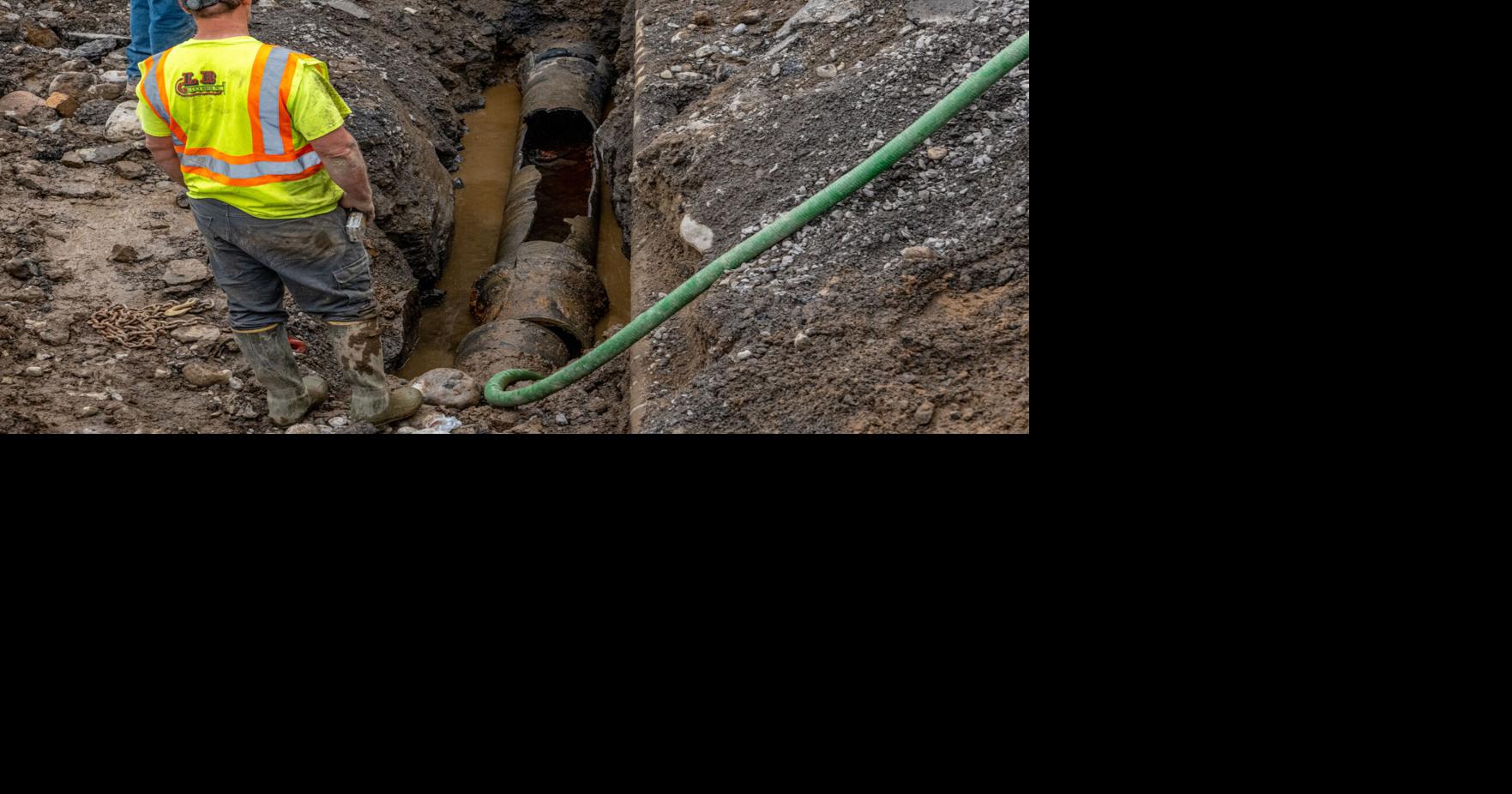 Curated visual reference: Visual Reference: Burst Pipe That Crippled City S Water System Didn T