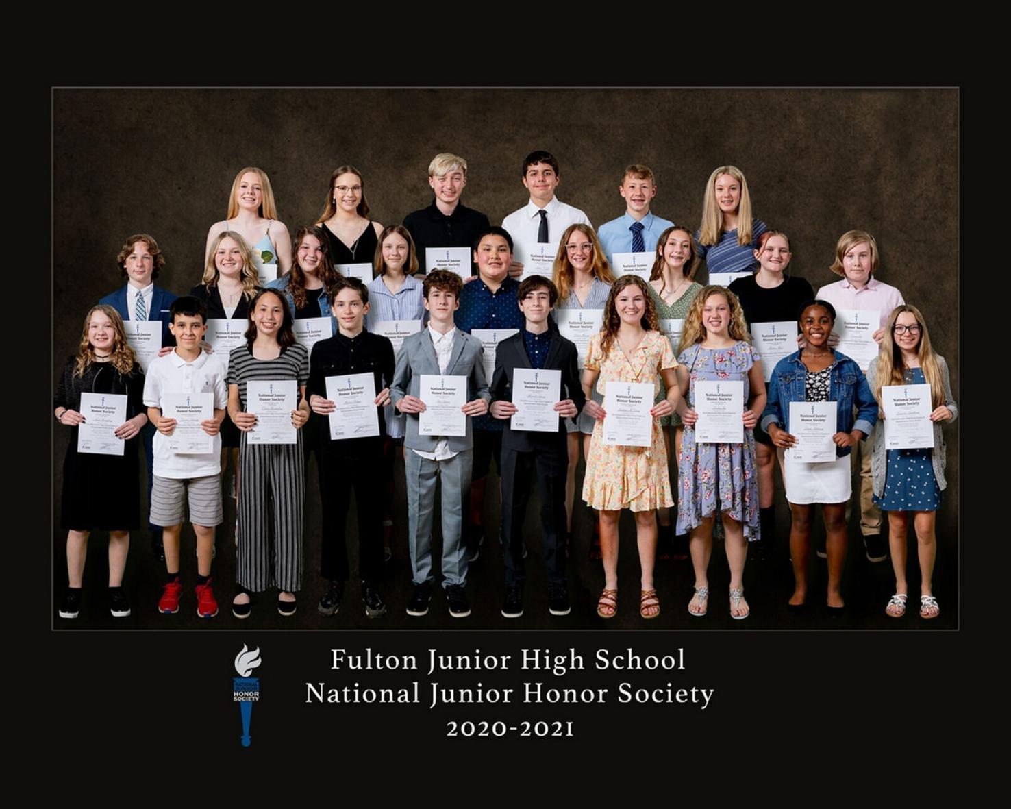 Fulton Junior High School inducts 27 into National Junior Honor Society