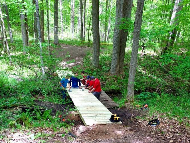Eagle Scout bridge project at Great Bear Springs Recreation Area