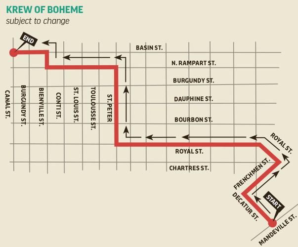 Krewe Boheme parades in the French Quarter Friday, Jan. 26 Mardi Gras