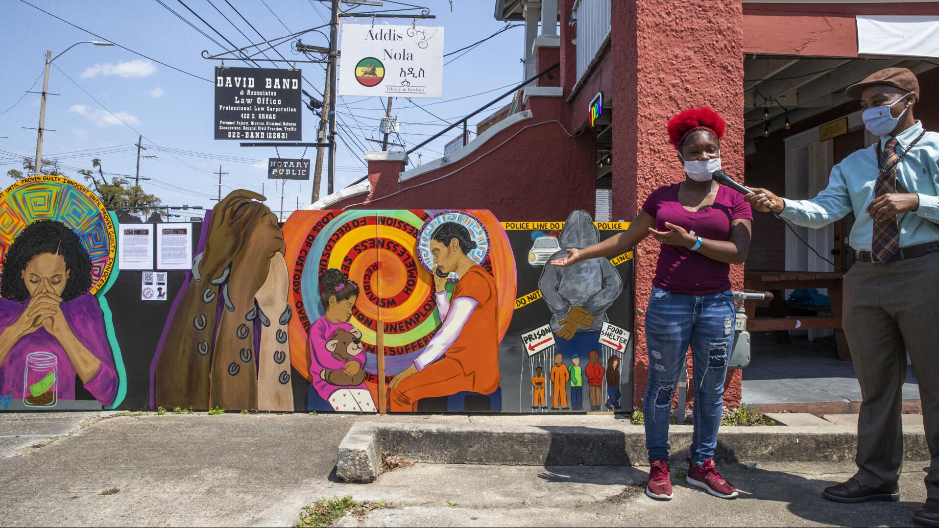 Three Blocks From New Orleans Jail New Mural Has This To Say About Cash Bail Arts Nola Com