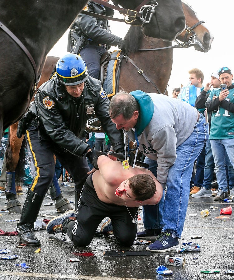 Brawl Prior to NFC Title Game Left One Eagles Fan Bloodied and Under Arrest