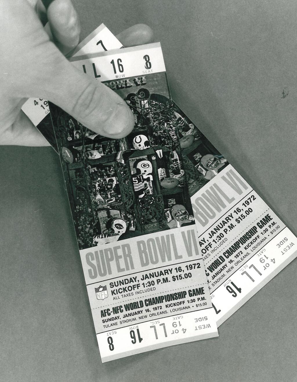 old super bowl tickets