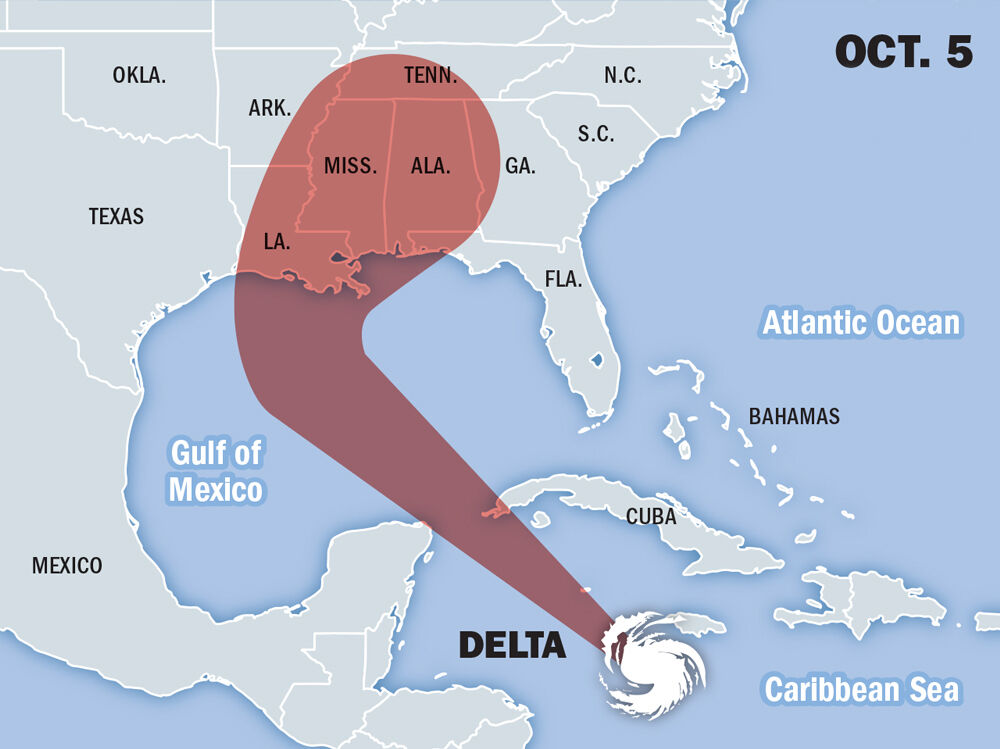 During a busy 2020 hurricane season, Louisiana has been in the &#39;cone of uncertainty&#39; six times ...
