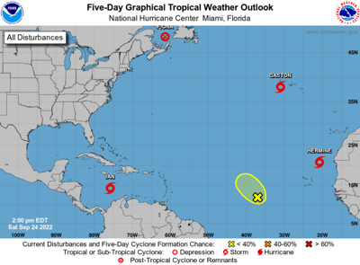 Tropical outlook: Sept. 24, 2022, 1 p.m.