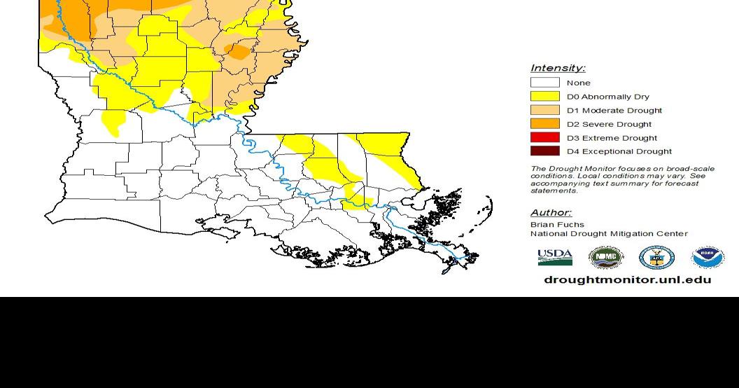 Louisiana drought map 100319