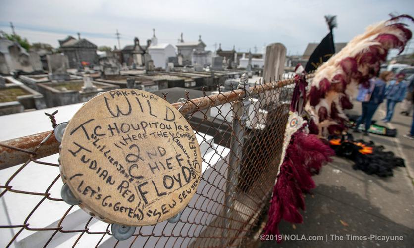 Mardi Gras Indians meander through Central City in New Orleans on Super Sunday 2019