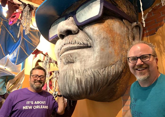 JAMNOLA co-founders Chad Smith and Jonny Liss with portrait of Dr. John by Skye Erie.jpeg