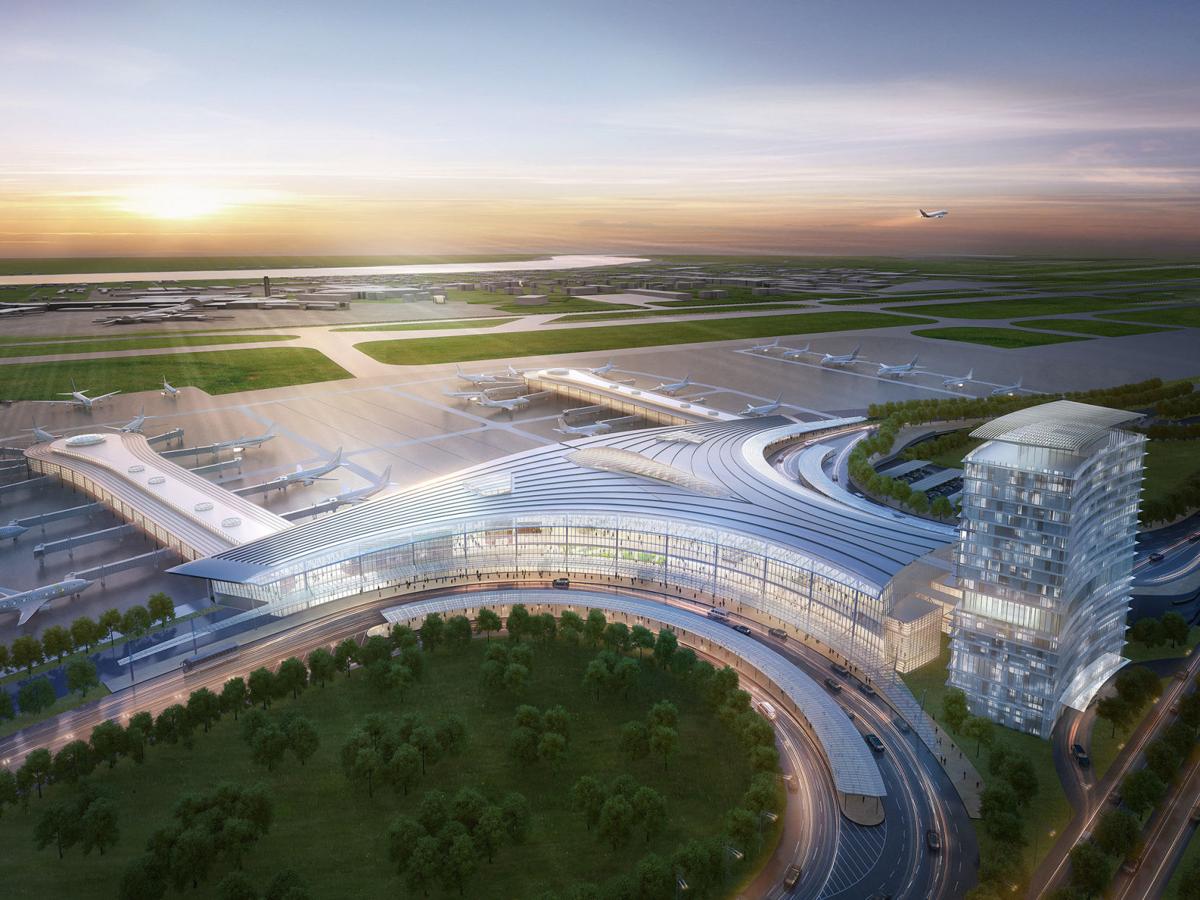Design of Louis Armstrong Airport's proposed new, modern ...