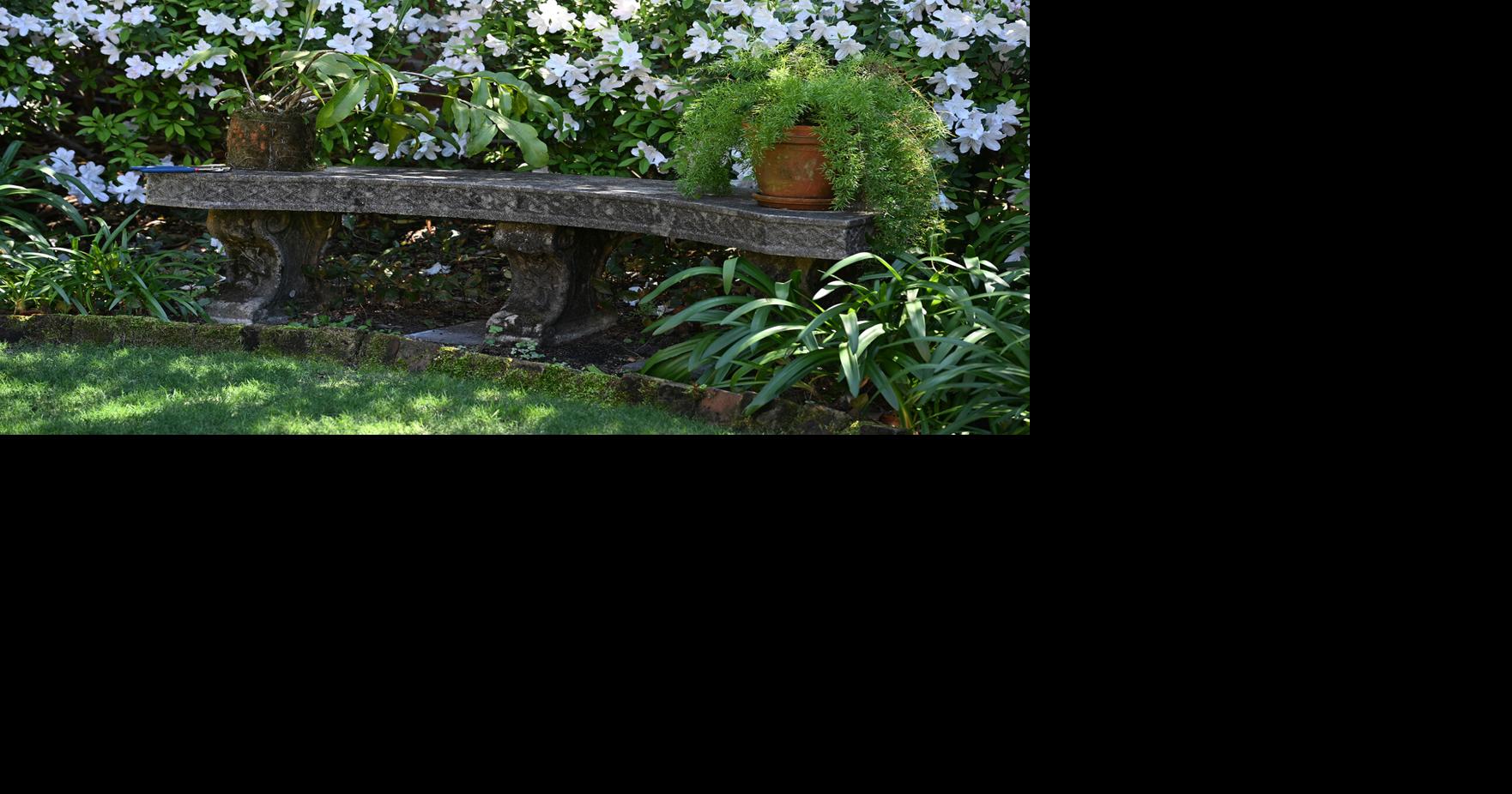 Among spring azaleas, an Uptown garden is a perfect place to do anything, or nothing at all