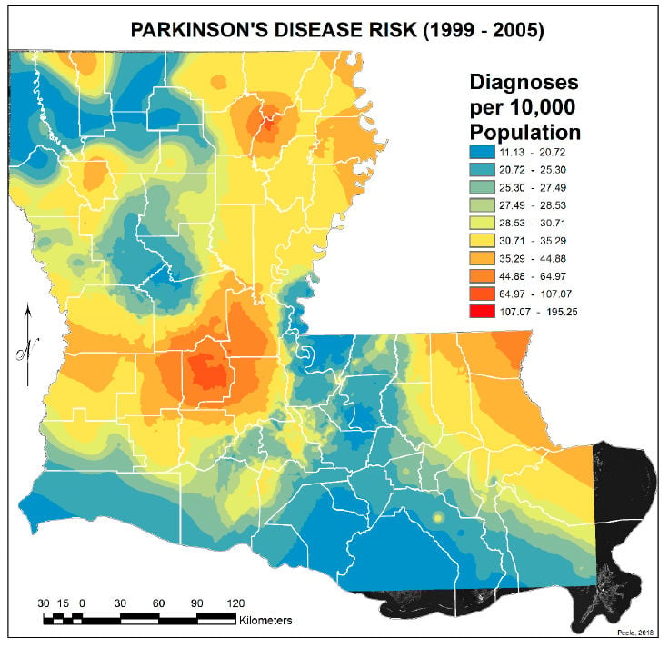 Parkinson's disease risk in Louisiana linked to use of two herbicides ...