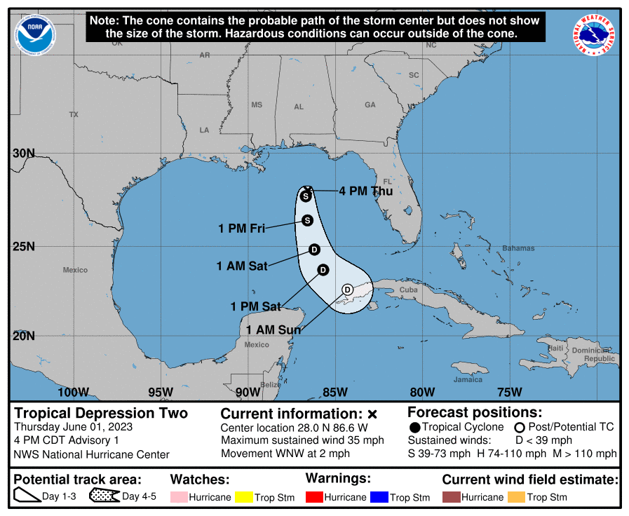 Tropical Storm Arlene forms in the Gulf of Mexico | Hurricane Center ...