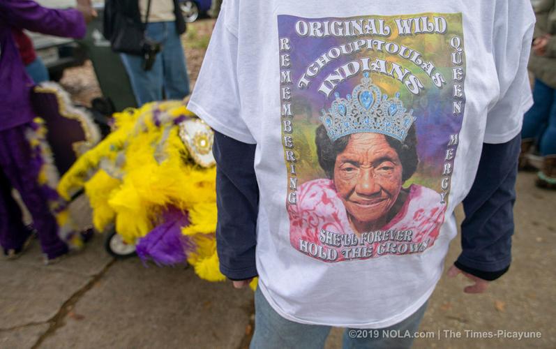 Mardi Gras Indians meander through Central City in New Orleans on Super Sunday 2019