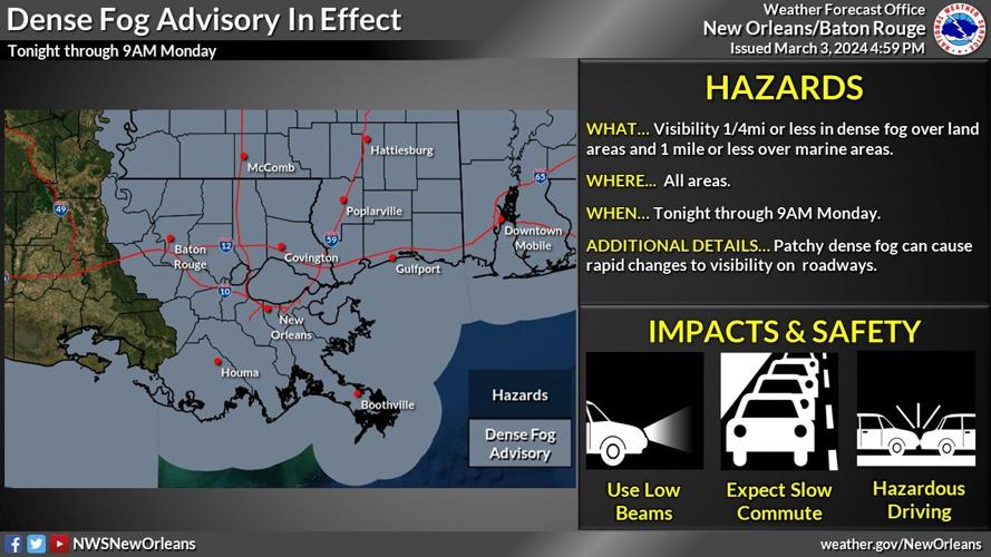 Dense fog advisory in effect in New Orleans and Baton Rouge | Weather ...