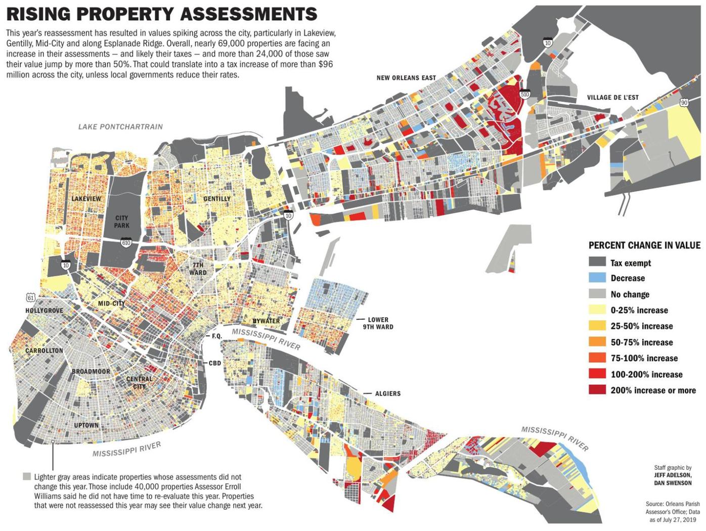 Property values are surging in New Orleans. This map shows where