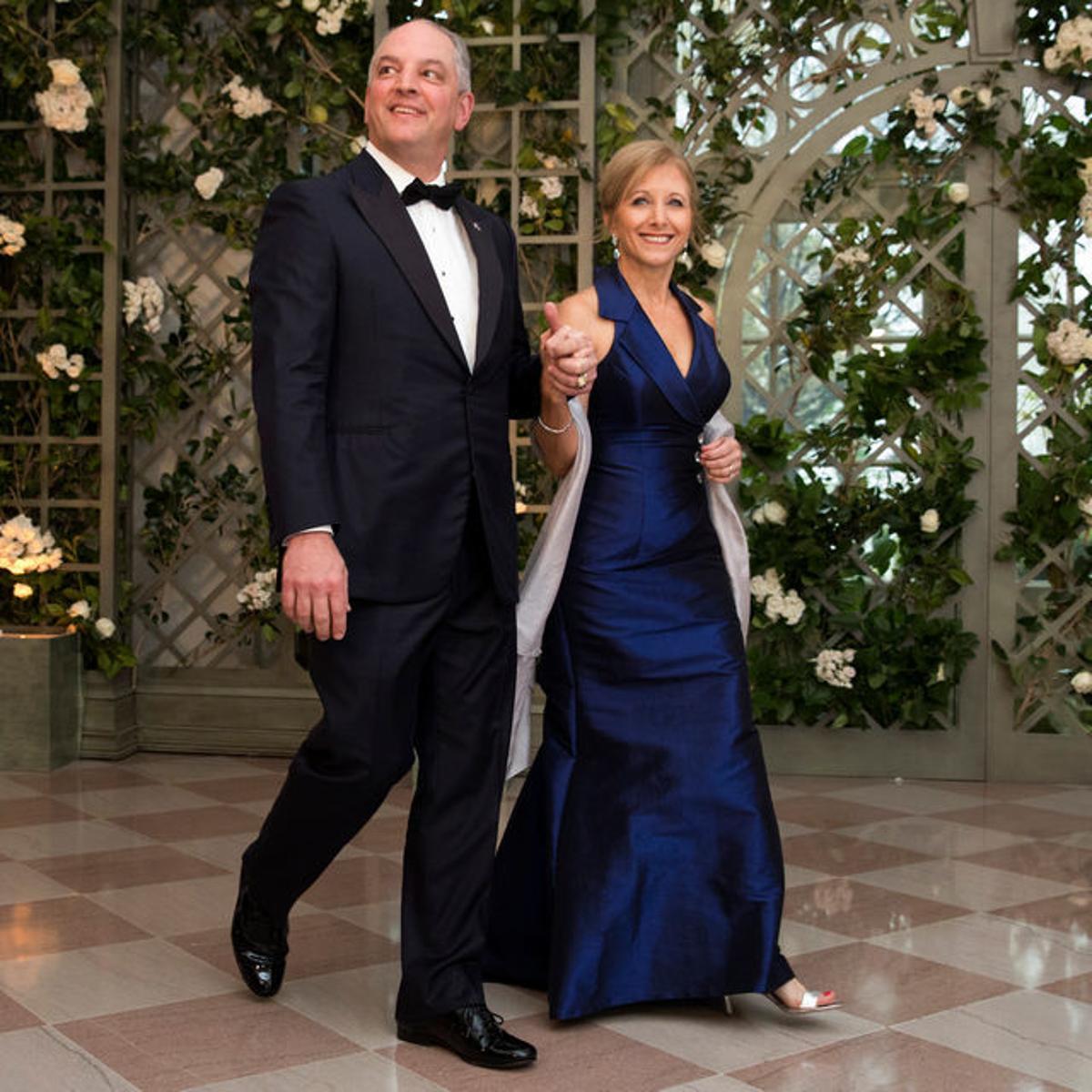 Democratic Gov John Bel Edwards Wife Wear Blue To Trump S First State Dinner Archive Nola Com Democratic Gov John Bel Edwards Wife Wear Blue To Trump S First State Dinner Archive Nola Com