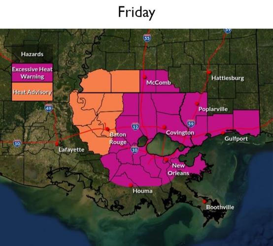 New Orleans could feel like 113 degrees Friday; excessive heat warning ...