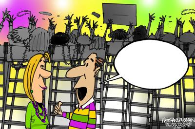 Can YOU come up with the funniest punchline for Walt Handelsman's new Carnival Cartoon Caption Contest?! Give it a try today!