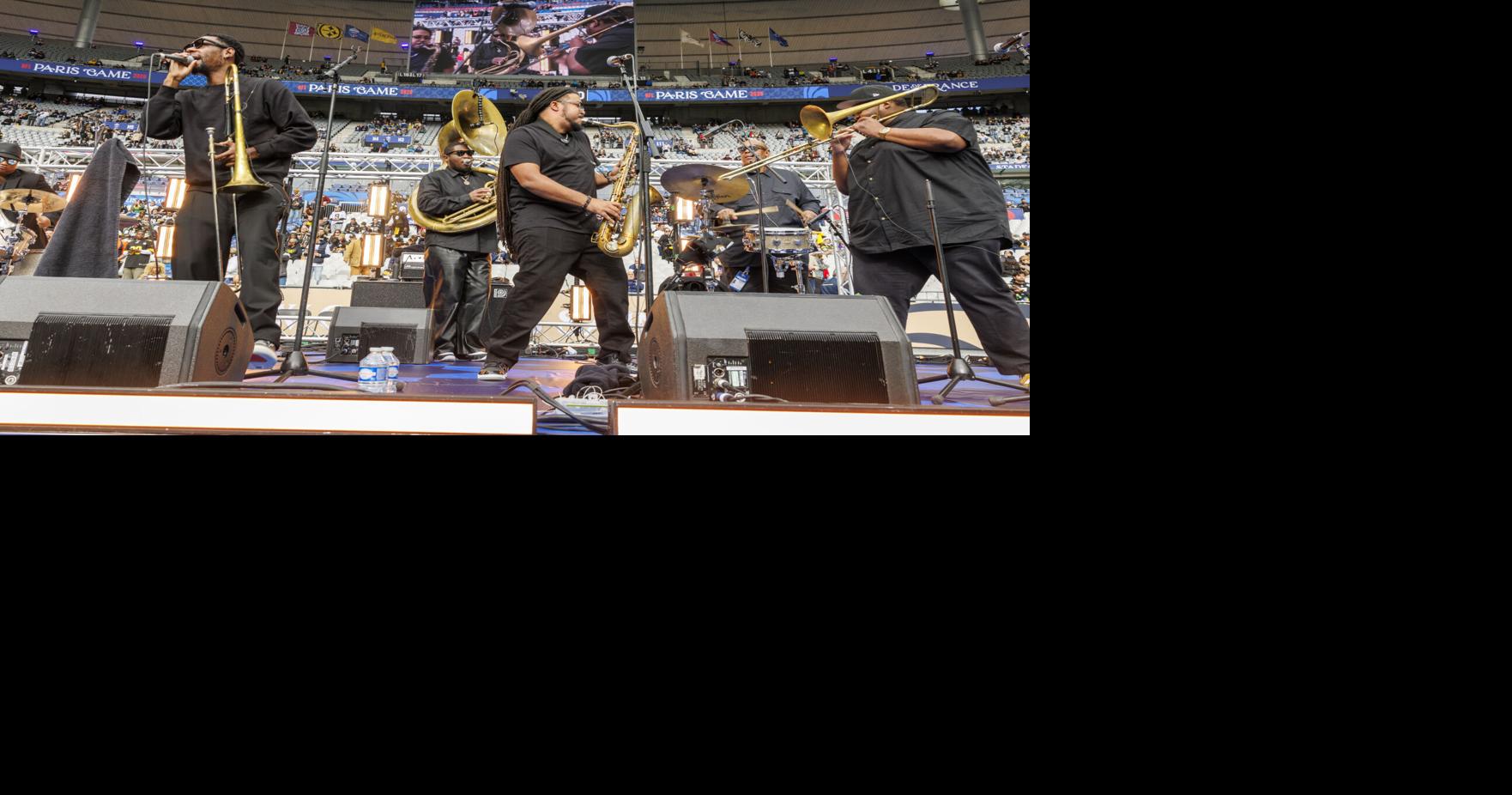Soul Rebels perform a unique take on U.S. anthem in Paris before Saints-Steelers game