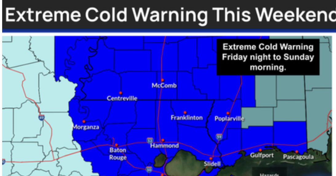 New Orleans will activate freeze plan when more sustained cold weather moves in Friday