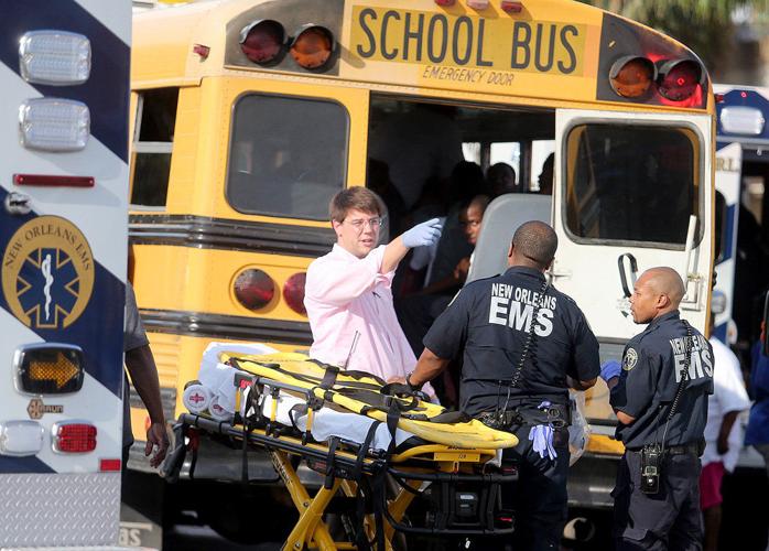 10 children hurt when school bus, SUV collide in Mid-City | Traffic ...
