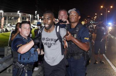 Prominent Black Lives Matter activist DeRay Mckesson arrested at Alton Sterling protest in Baton Rouge _lowres