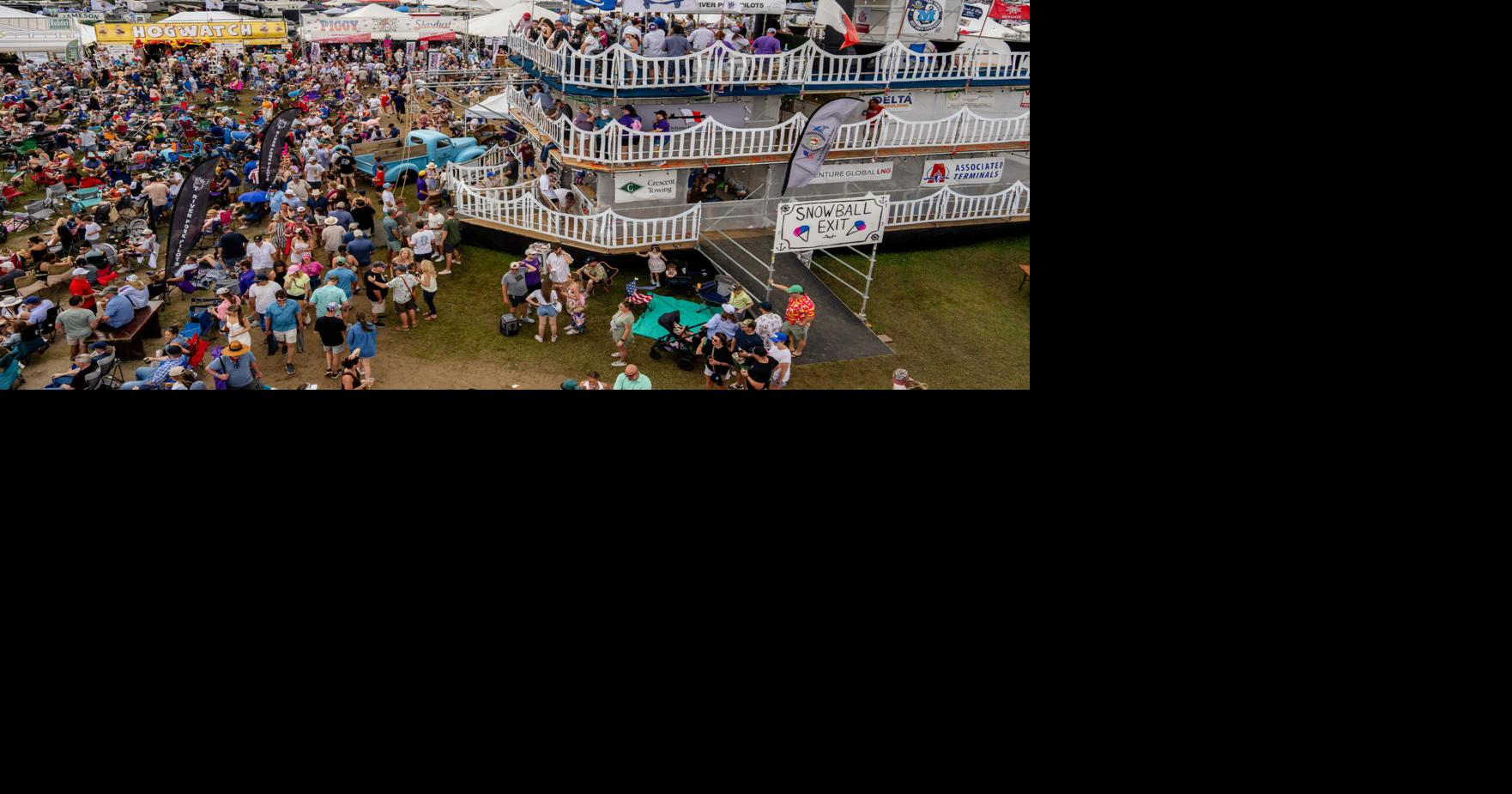 Lobster and golf at Hogs for the Cause? New Orleans festival booths get more elaborate.
