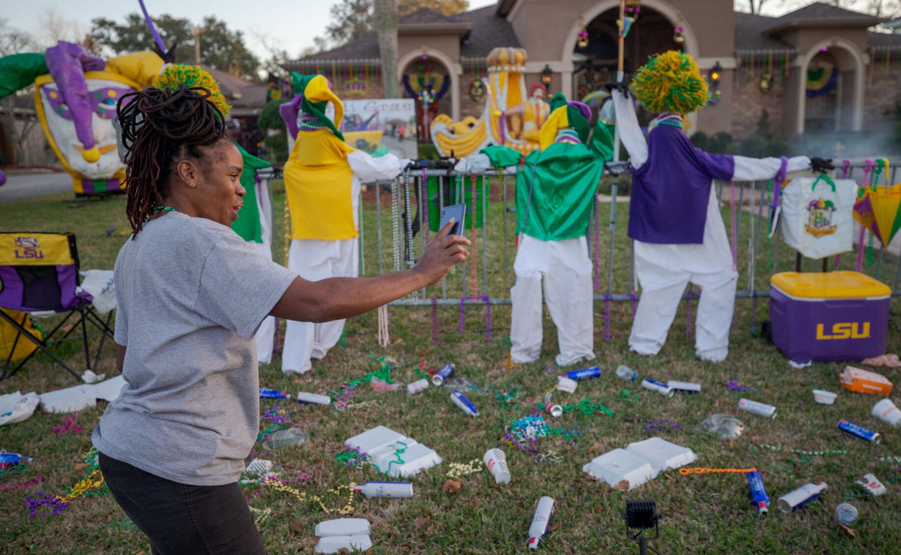 Marrero house isn't just a float its yard depicts the whole parade