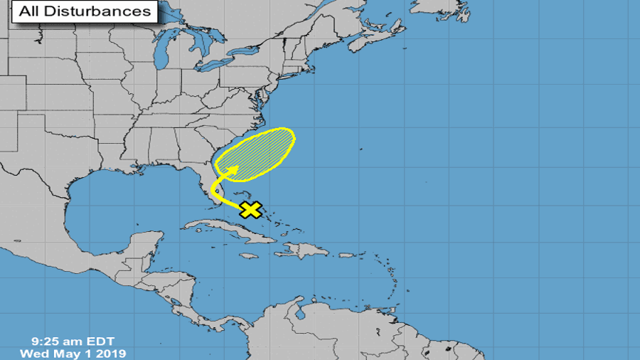 Early Tropical Disturbance Forms Near Bahamas Low Chance Of Development Weather Nola Com