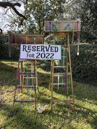 'Maison MASKquerade' Mardi Gras house float, 6000 St. Charles Ave.