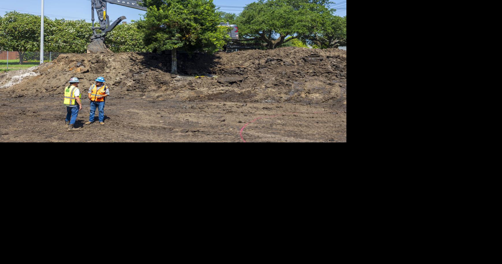 Along this stretch of Elysian Fields Avenue in Gentilly, work to manage stormwater is underway