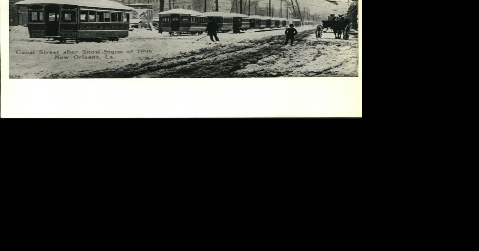 Snowstorm buried New Orelans Baton Rouge LA in snow in 1895 Weather