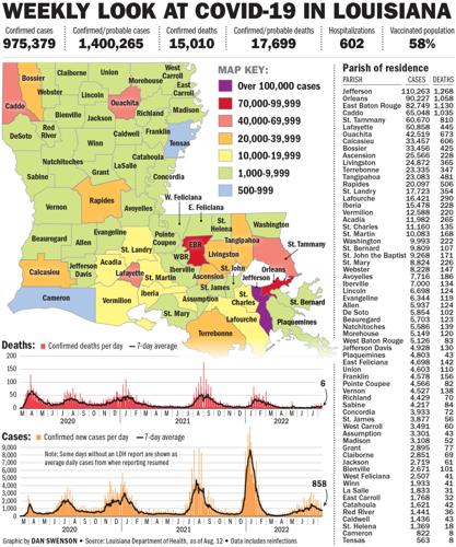 Louisiana Coronavirus Cases Map