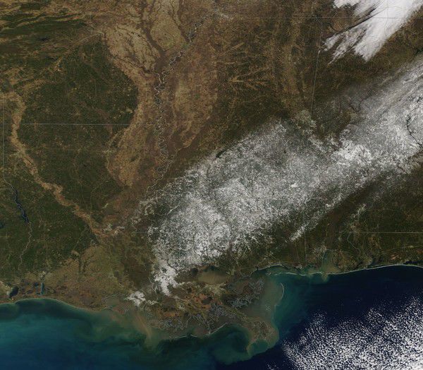 en new orleans cae nieve
