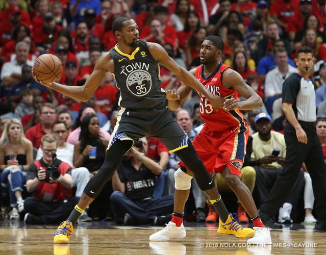 Kevin Durant, Warriors crush Pelicans in Game 4 to take 31 series lead