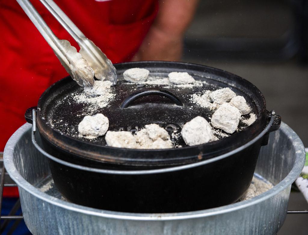 Dutch oven cooking at Louisiana State Parks