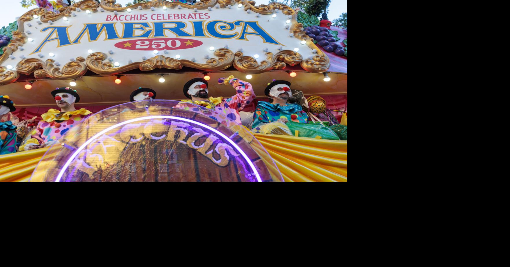 Photos: Bacchus lights up New Orleans with glittering floats, roaring crowds, and Drew Brees