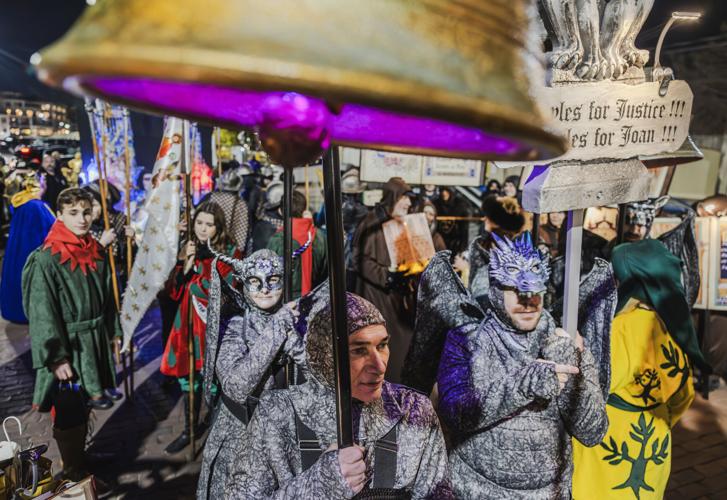 The Joan of Arc parade marches in the French Quarter Jan. 6 Mardi