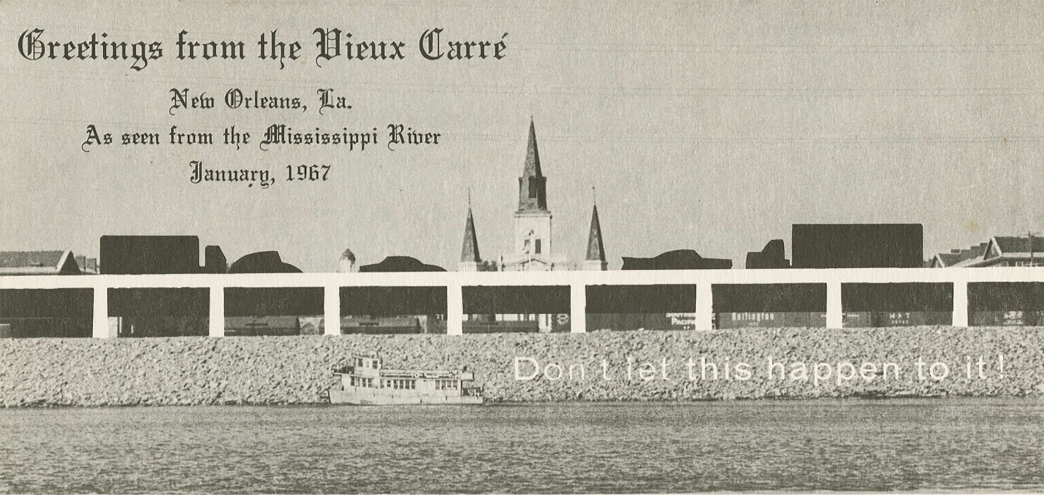 Riverfront LA Aquarium New Orleans Hotels Louisiana Mississippi Postcard 