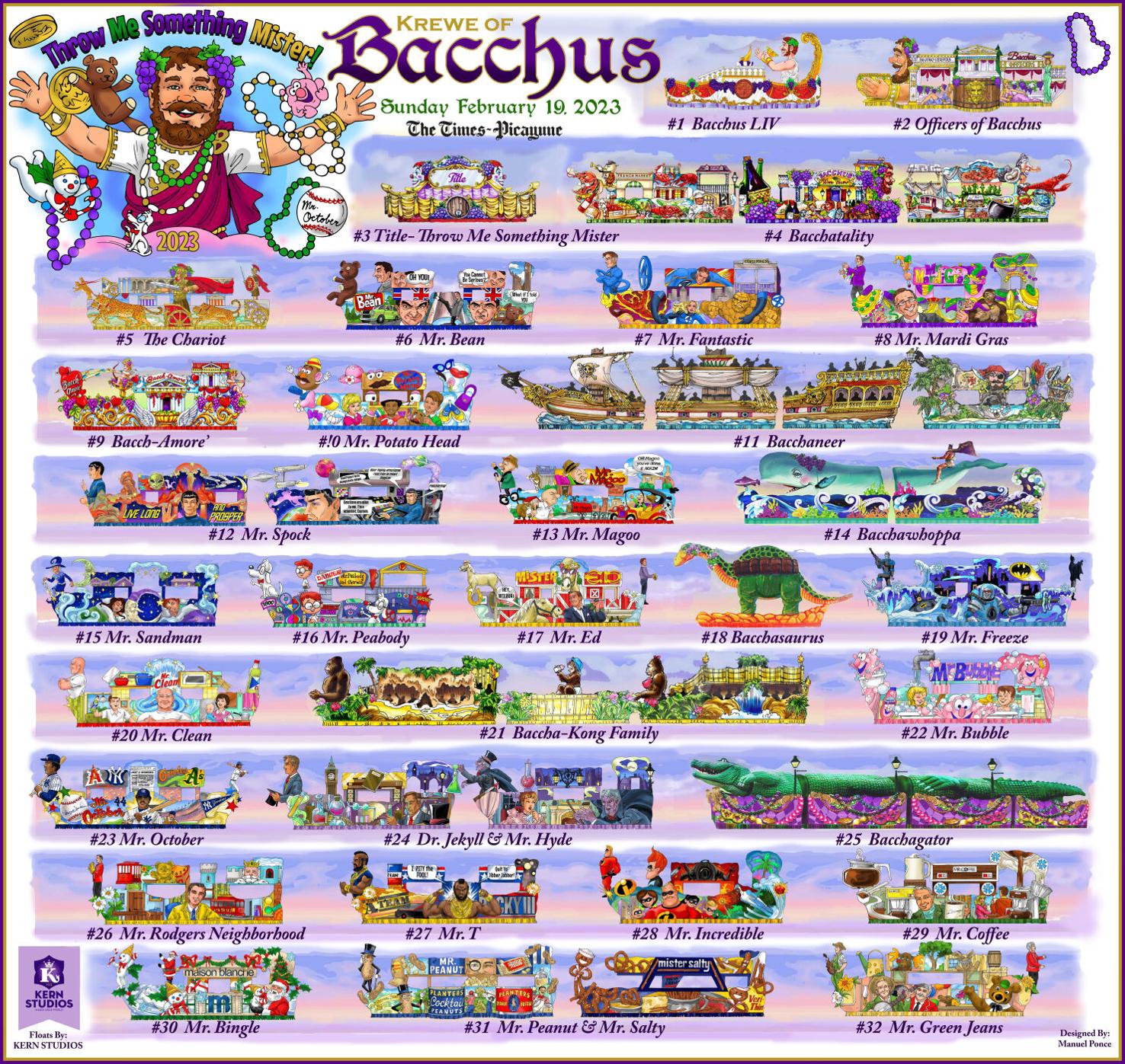 Bacchus parade Route, schedule, what to know, how to watch Mardi