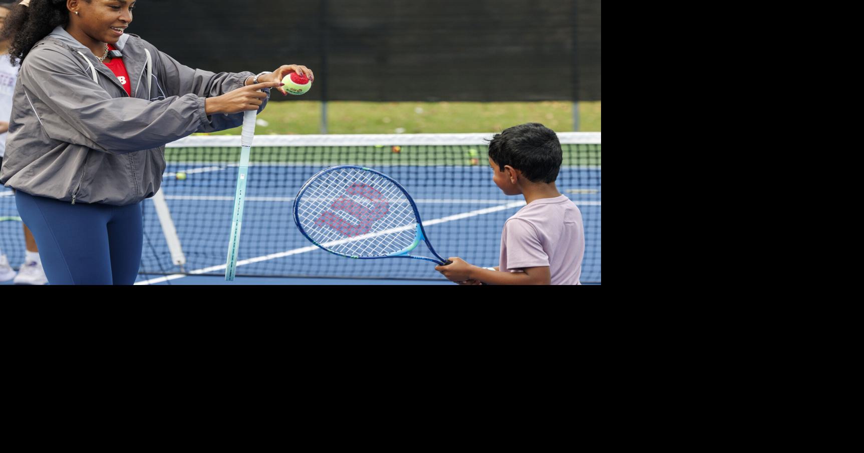 U.S. tennis star Coco Gauff makes a surprise appearance at Joe Brown Park. See why.