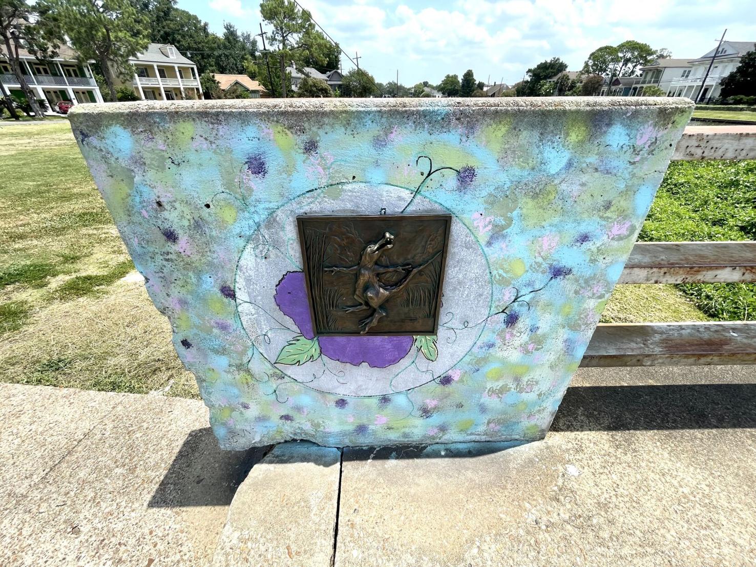 Dancing alligator art appears on Bayou St. John bridge Arts