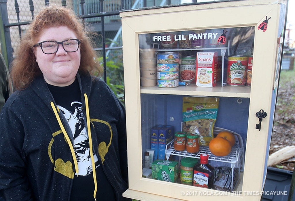 Algiers Point neighbors use this little box to help give food to those in need