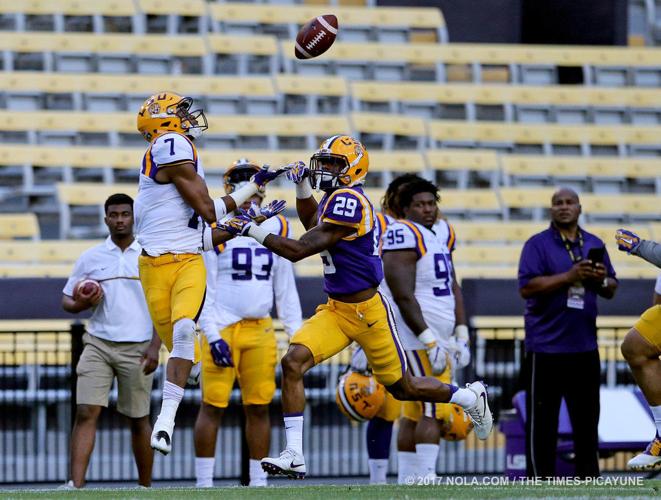 LSU spring game called for lightning delay; game completed indoors