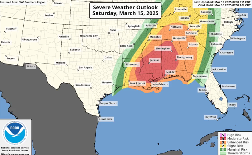 See update on timing of severe storms coming to New Orleans | Weather ...