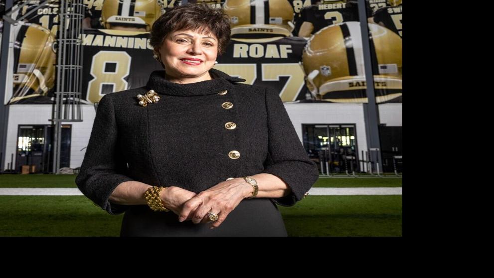 Gayle Benson pictured September 2021 at New Orleans Saints training ground in Metairie.